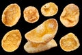 Yellow cornflakes closeup