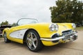 Yellow 1958 Corvette Chevrolet Classic Car Royalty Free Stock Photo