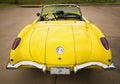 Yellow 1958 Corvette Chevrolet classic car Royalty Free Stock Photo