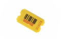 Yellow coupon with serial number Royalty Free Stock Photo