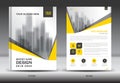Yellow Cover Annual report brochure flyer template creative