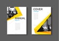 yellow cover modern abstract cover book Brochure template, design, annual report, magazine and flyer layout Vector a4