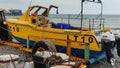 Yellow Crab Fishing Boat, Cromer, Norfolk, England, UK