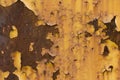 Yellow cracked paint texture background. close up Royalty Free Stock Photo