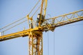 Yellow Crane against Blue Sky Royalty Free Stock Photo