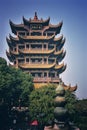 yellow crane tower in Wuhan city Royalty Free Stock Photo