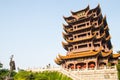 Yellow Crane Tower temple in wuhan,China Royalty Free Stock Photo