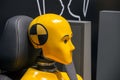 Yellow crash test dummy Royalty Free Stock Photo