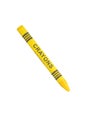 yellow crayon isolated on white ready to write