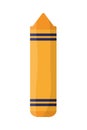 Yellow crayon school supply isolated icon