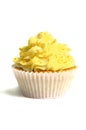 Yellow creamed sweet cupcake