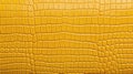 Yellow crocodile leather texture.