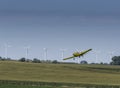 Yellow Crop Duster Royalty Free Stock Photo