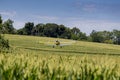 Yellow Crop Duster Royalty Free Stock Photo