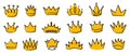 Yellow crown sketch. Medieval royal diadem, graffiti royalty crown and princess tiara. Hand drawn doodle luxury monarch