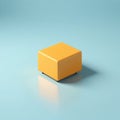 yellow cube 3d rendering. abstract minimal design yellow cube 3d rendering. abstract minimal design cube cube on yellow Royalty Free Stock Photo