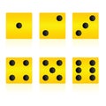 Yellow cube illustration for playing game