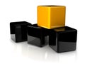 Yellow cube Royalty Free Stock Photo