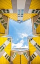 Yellow cubic houses in Rotterdam