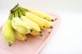 Yellow cultivated banana Royalty Free Stock Photo