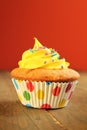 Yellow cupcake Royalty Free Stock Photo