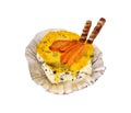 Yellow cupcake watercolor
