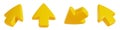 Yellow cursor arrow for click mouse concept - 3d render illustration Royalty Free Stock Photo
