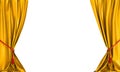 Yellow curtains background Royalty Free Stock Photo