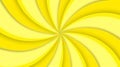 3d rendering. Yellow curve Swirling twist radial pattern design wall background