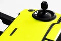 Yellow customized Dji Mavic Mini remote controller on white background