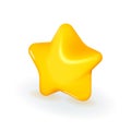 Yellow 3D star icon vector illustration design. Royalty Free Stock Photo