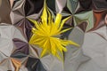 yellow dandelion flower art unusual blur effect decorative blurry