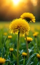 yellow dandelion flower Royalty Free Stock Photo
