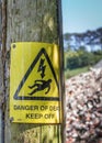 Danger of Death Warning Sign Royalty Free Stock Photo