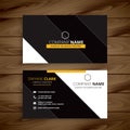 Yellow dark modern business card design Royalty Free Stock Photo