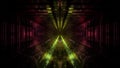 Yellow Dark tunnel dream vision 3d illustation background wallpaper art design