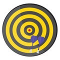 Yellow Dart board, icon