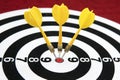 Yellow dart with target arrows , Success or Goal symbol. game of Darts. Sports target. targeted advertising
