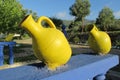 Yellow decorative pot