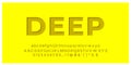 Yellow deep font styles design template