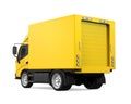 Yellow Delivery Van Isolated