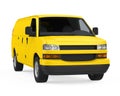 Yellow Delivery Van Isolated