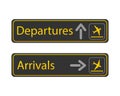 Yellow departure arrivals. Departure arrivals, great design for any purposes. Banner design. Vector illustration