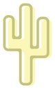 Yellow desert cactus, icon