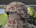 Yellow desert camouflage military helmet