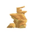Yellow Desert Sandstone Natural Landscape Design Element, Part Of Scenery In Nature Landscaping Constructor