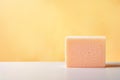 Yellow detergent washing sponge for cleaning. Sponge for washing dishes, cleaning product, cleaning service. Spring home cleaning