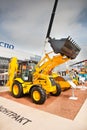 Yellow diesel front end loader Royalty Free Stock Photo