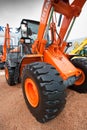 Yellow diesel front end loader Royalty Free Stock Photo