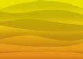 Yellow different shades wavy background